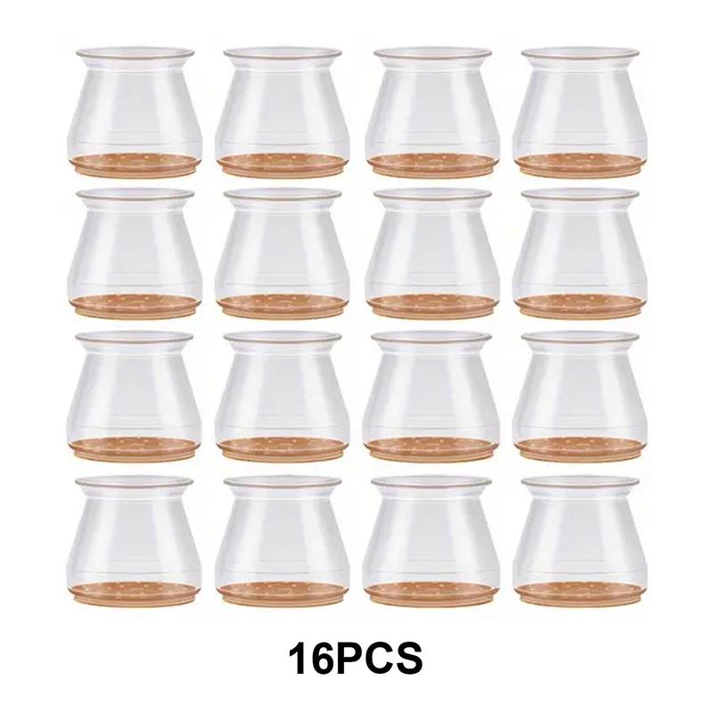Chair Leg Cover, 16pcs Anti-slip Wear-resistant Chair Leg Protector, Floor Protector for Home Living Room Bedroom Dining Room Office School 1