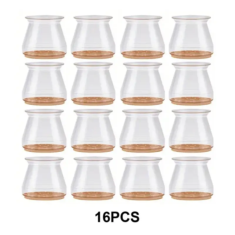 Chair Leg Cover, 16pcs Anti-slip Wear-resistant Chair Leg Protector, Floor Protector for Home Living Room Bedroom Dining Room Office School 1