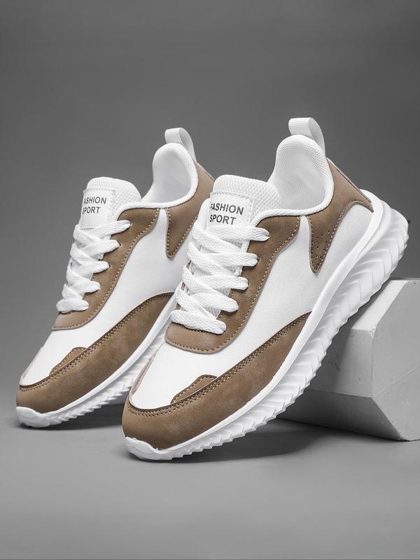 Women's Fashionable Patchwork Lace Up Low Top Sneakers, Casual Comfortable Breathable Sports Running Shoes, All-match Basic Shoes for Daily Wear 1