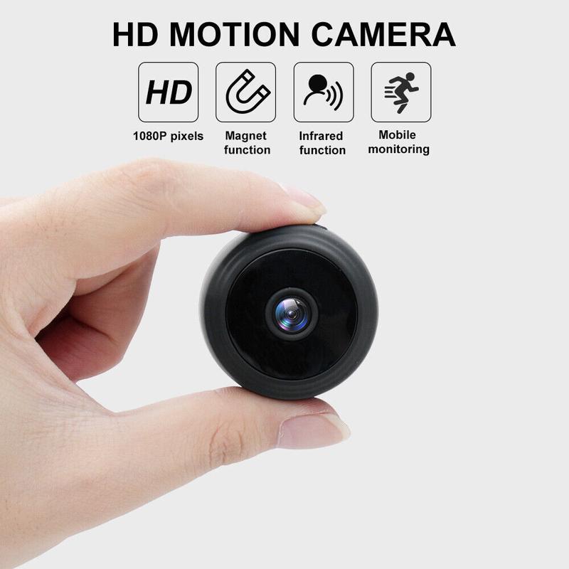 1080P HD WiFi Wireless Mini IP Camera Home Security Night Vision Cam CCTV DVR +32GB Adjustable Button 1