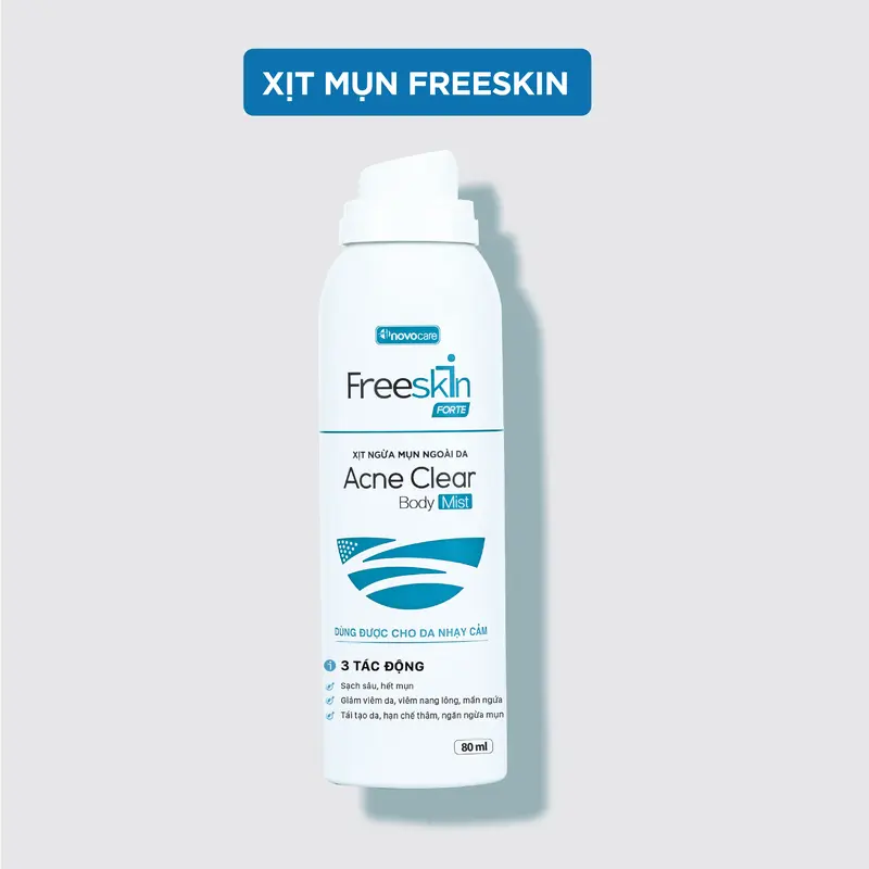 Xịt mụn Freeskin - Acne Clear Body Mist 80ml Skincare Làm Đẹp Da