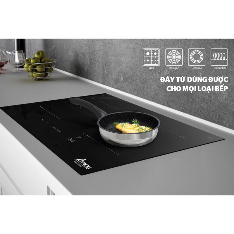 Chảo Inox 5 đáy chống dính Sunhouse 16cm/20cm/24cm /26cm/28cm -IN16M4-IN20M4-IN26M4 -IN28M4 4