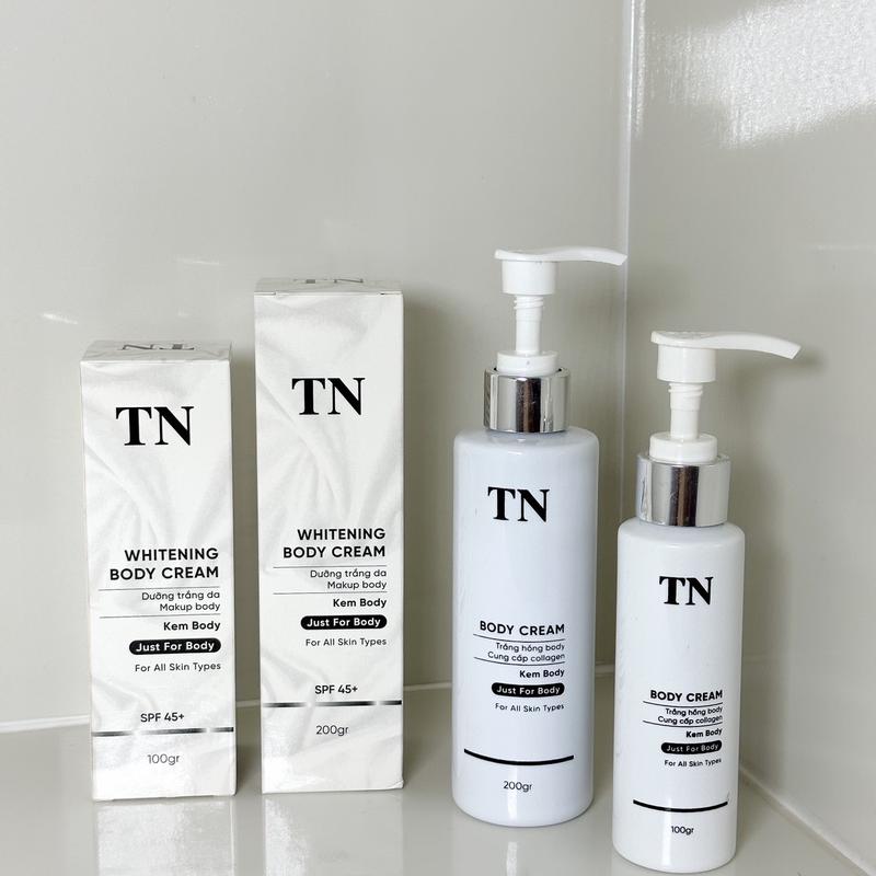 Kem body Whitening Body Cream TN -Hỗ trợ dưỡng trắng da , makup body , có chống nắng SPF 45+ ) _100g &200g