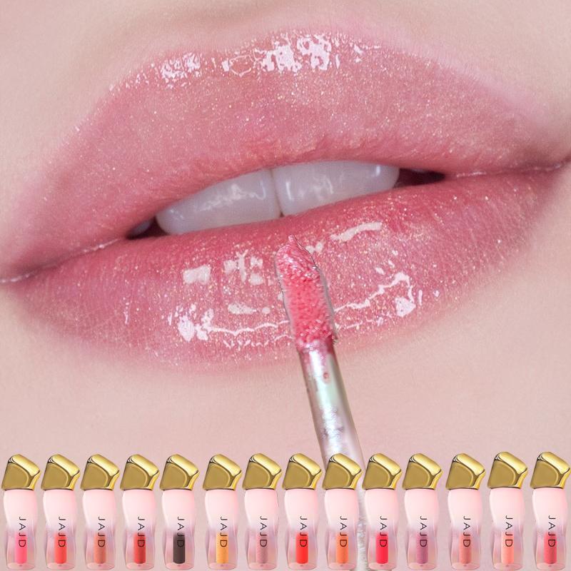 Long-lasting Moisturizing Lip Gloss, 1 Count 14 Colors Lip Glaze, Natural Luster & Sparkling Effect Lipstick, Suitable for Stage Makeup and Festival Gifts, Cosmetic 0