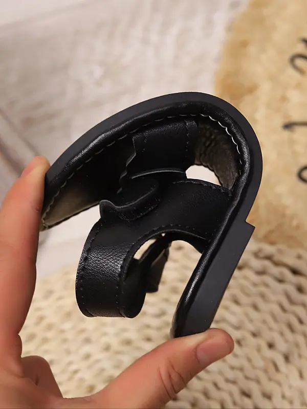 Girl's Ethnic Pattern Velcro Design Sandals, Casual Comfortable Flat Sandals for Summer, Non-slip Wear-resistant Sandals for Outdoor Holiday 8