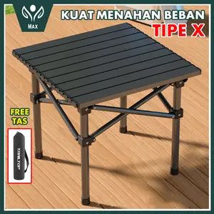 Meja Lipat Outdoor Tebal Dan Tahan Aus Meja Camping Lipat Kuat Menahan Beban