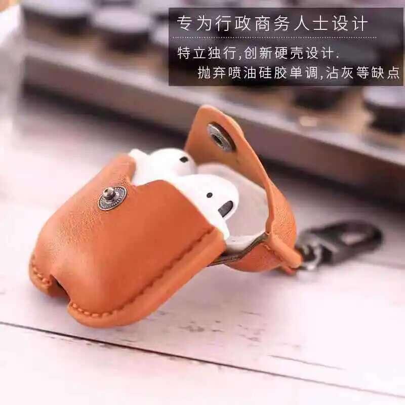 Product Introduction of PU Leather Bluetooth Earphone Case Protective Cover for  1 2 3 Cases Charging Box with Hooks 29