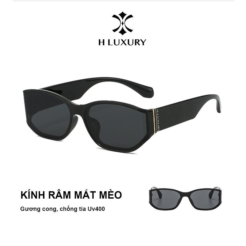 Mắt kính râm mắt mèo gương cong thiết kế mới 2025 - Kính râm nam nữ chống tia UV400, chói lóa V30