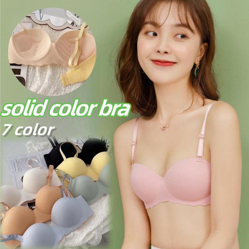 Áo Ngực Nữ, Liền Mạch, Màu Trơn Hoặc Sọc, Ngực Nhỏ Tập Hợp, Áo Ngực Hỗ Trợ, Chống Chảy Xệ, Thoáng Khí, Không Dây, Dành Cho Nữ 0