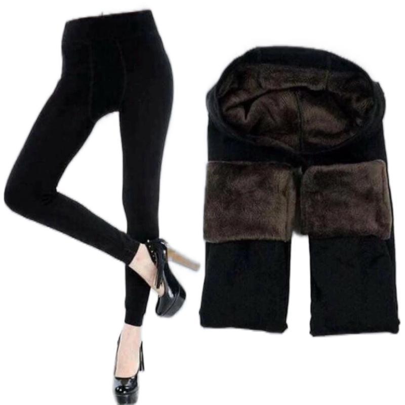 Quần tất lót lông túi tím quần legging lót nỉ lông siêu ấm ôm gọn Nữ Áo Nhung Women