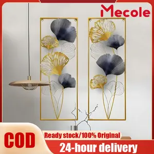 【Ready COD】 New Warna WALL Decor Hiasan Dinding Aesthetic Bahan Metal Nordic Dinding Frame Dinding 30x85 / 40x60cm Besi Emas