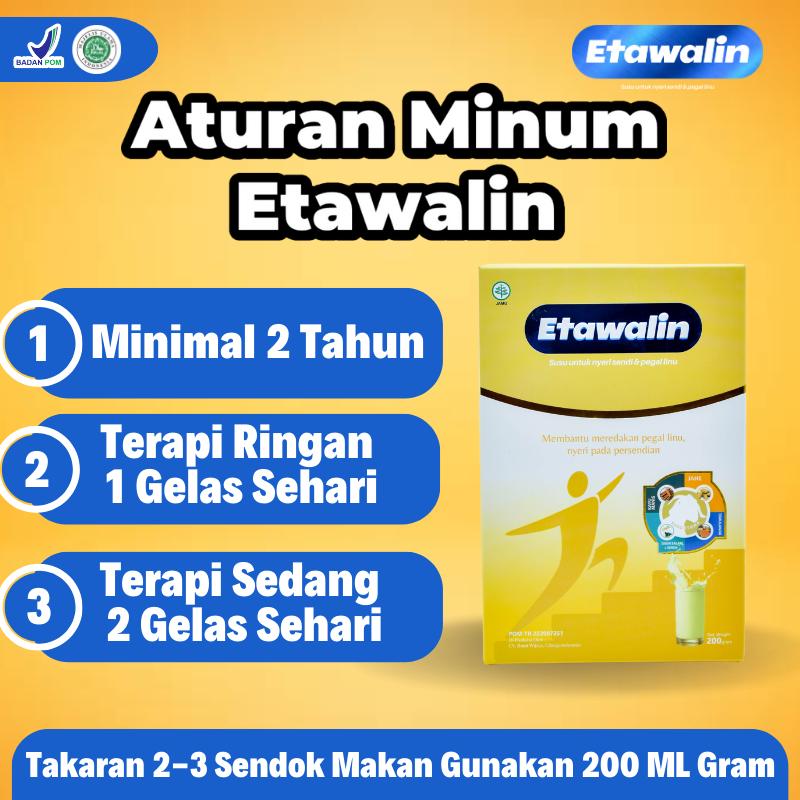 Susu Etawalin Asli Original Official Paket Sendi dan Tulang Kuat Solusi Asam Urat Rematik Kambing Etawa Halal BPOM Bubuk Manis Dairy Milk 3 Box 5
