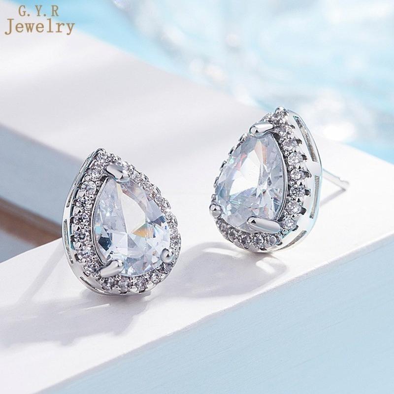 Product Introduction of Khuyên Bông Khuyên Tai Đinh Tán Hình Giọt Nước Moissanite Khảm Sáng Tạo, Giấy Chứng Nhận GRA Miễn Phí 43