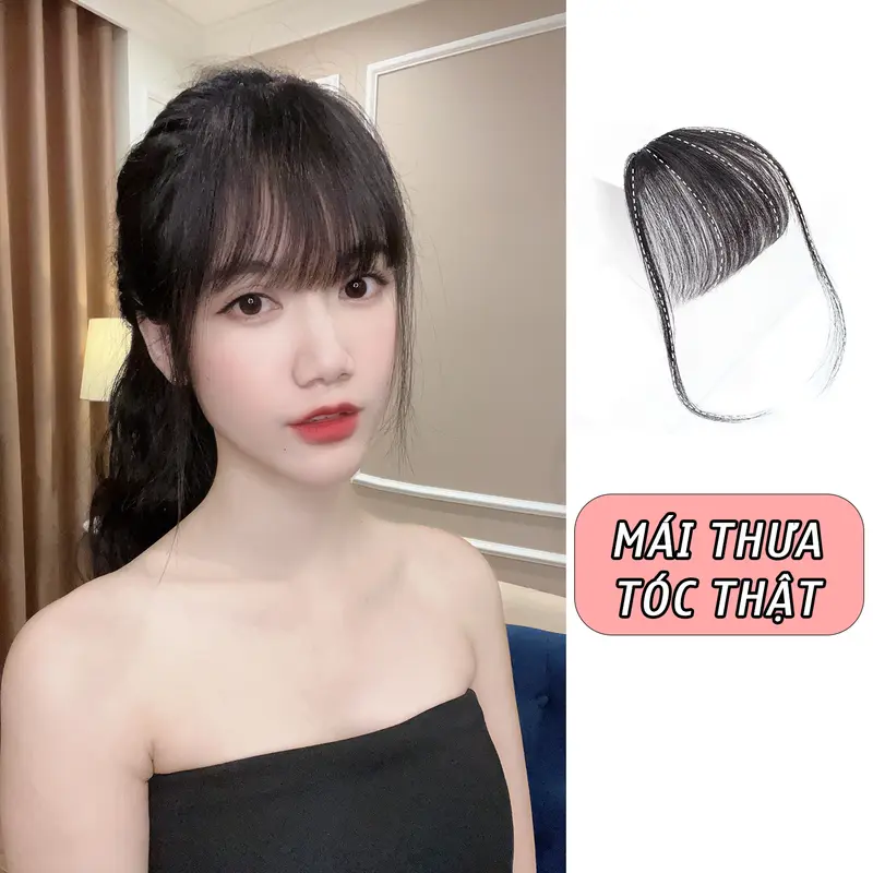Kẹp Mái thưa tóc thật chịu nhiệt 220 độ YDMTTT1 Women Nữ 0
