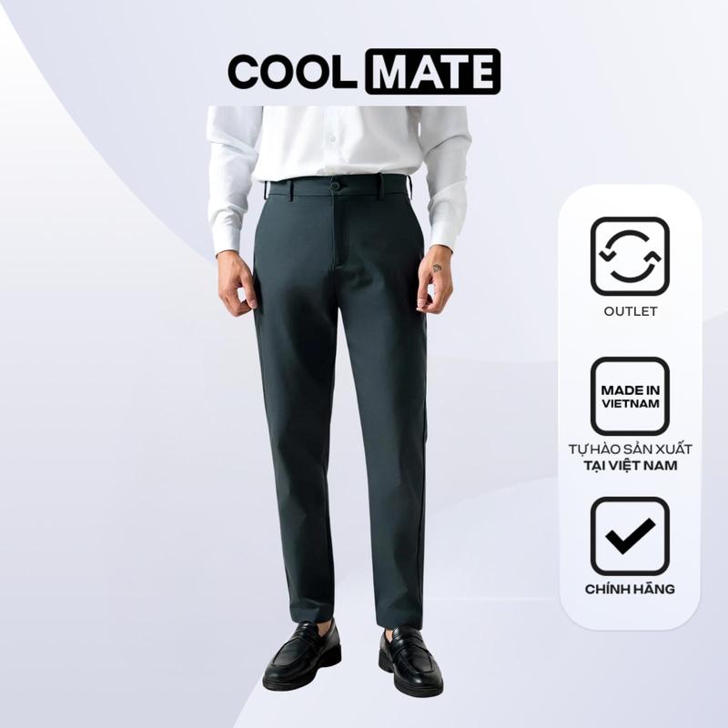 [Outlet Không đổi trả] Quần dài nam Kaki Excool co giãn, quần âu - Coolmate