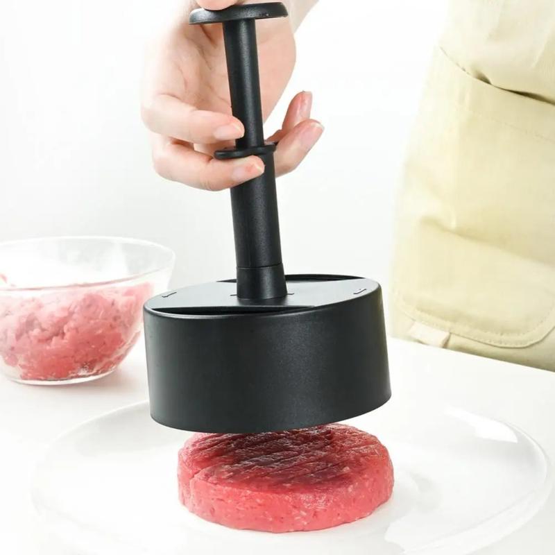 Máy Làm Bánh Burger, Gia Dụng, Hình Tròn, Thủ Công, Máy Ép Thịt Hamburger, Loại Ép Tay Bằng Nhựa, Khuôn Làm Bánh Thịt, Thích Hợp Cho BBQ 5