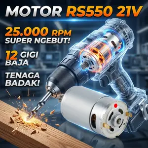 Dinamo Motor Obeng Bor Baterai Cordless RS-550 RS550 550 550VC 21V