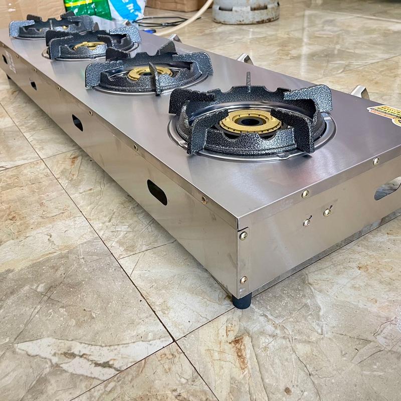BẾP GAS KHÒ CÔNG NGHIỆP 4 LÒ REDHOME 304CN Inox