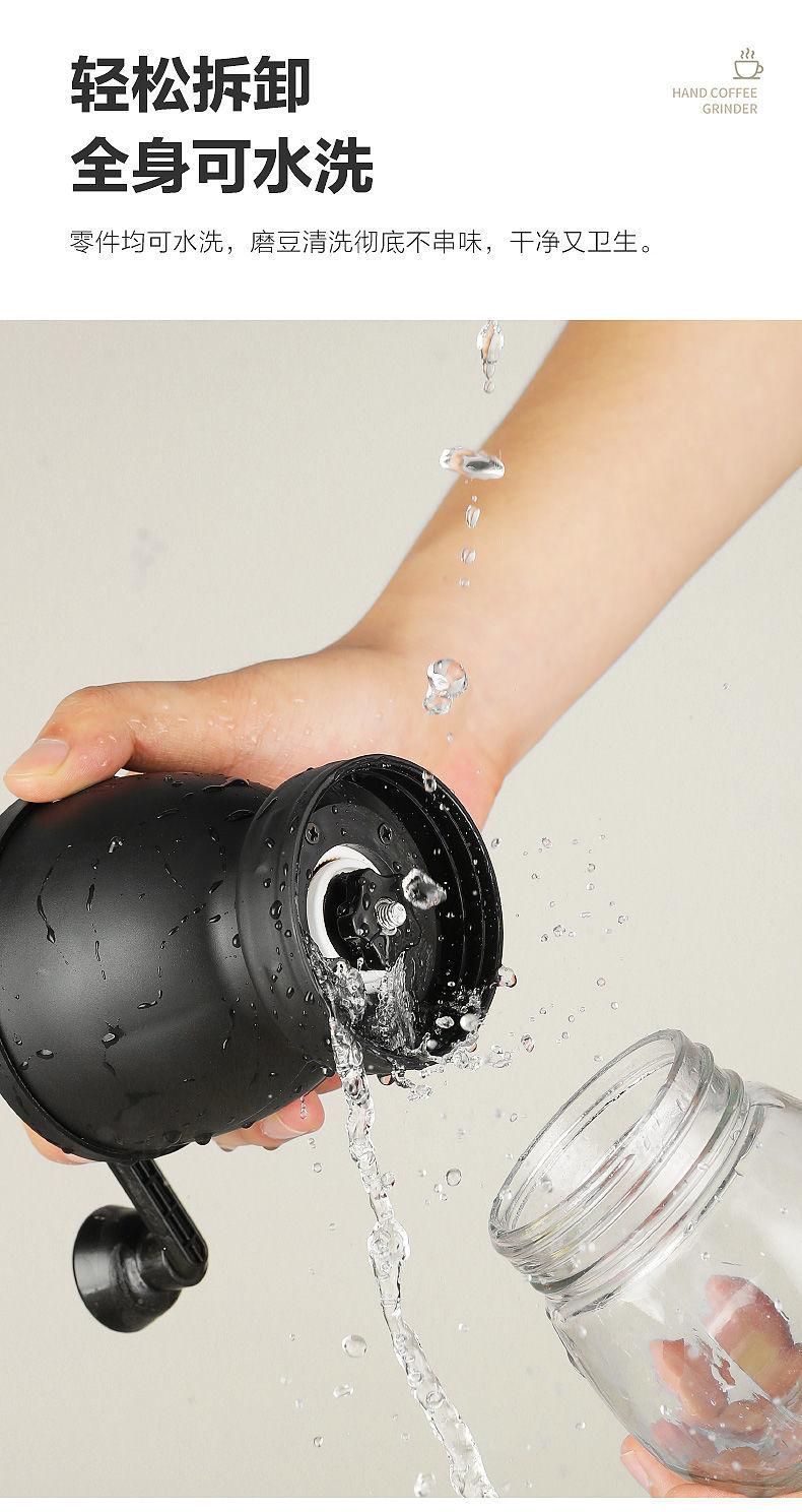 Product Introduction of Coffee Grinder Hand Grinder Coffee Bean Grinder Household Washing Thickness Adjustable Hand Grinder Coffee Machine Canned 8