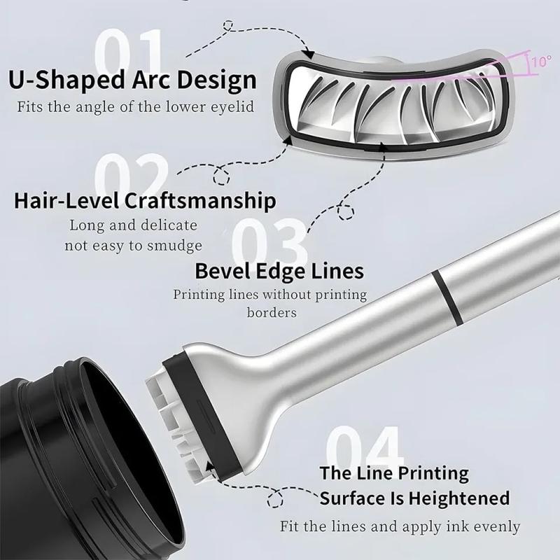 2024 Mới 2 Trong 1 Thấp hơn Eyelash In Liquid Eyeliner Bút kẻ mắt màu đen nâu không thấm nước Eyeliner 7