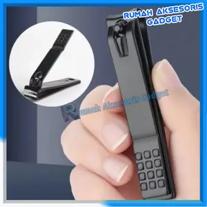 Gunting Kuku Stainless Steel Hitam tajam Nail Tangan