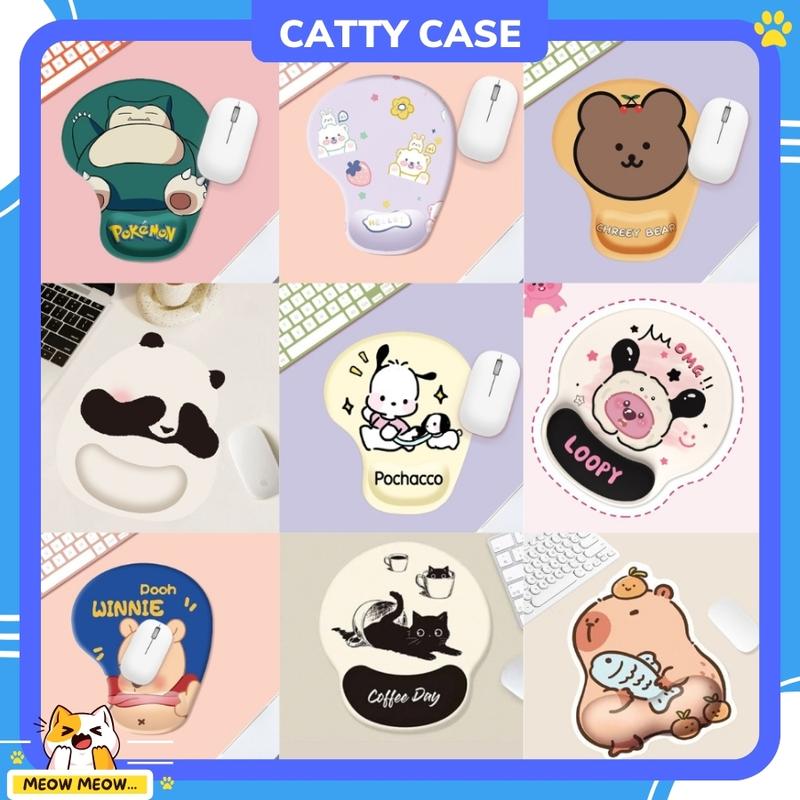  Lót chuột có đệm tay chất liệu silicon miếng lót chuột nhiều hình dễ thương có đệm tay chống mỏi - Catty case 