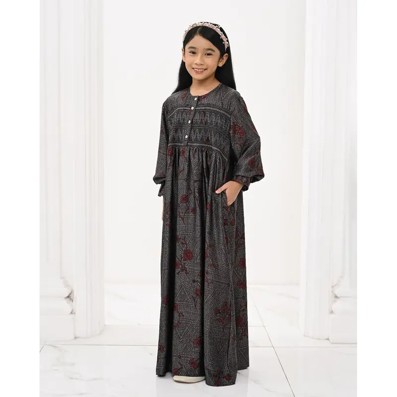 Geulis.id XAVIA DRESS / DRESS ANAK / SARIMBIT KELUARGA (4 warna) 2