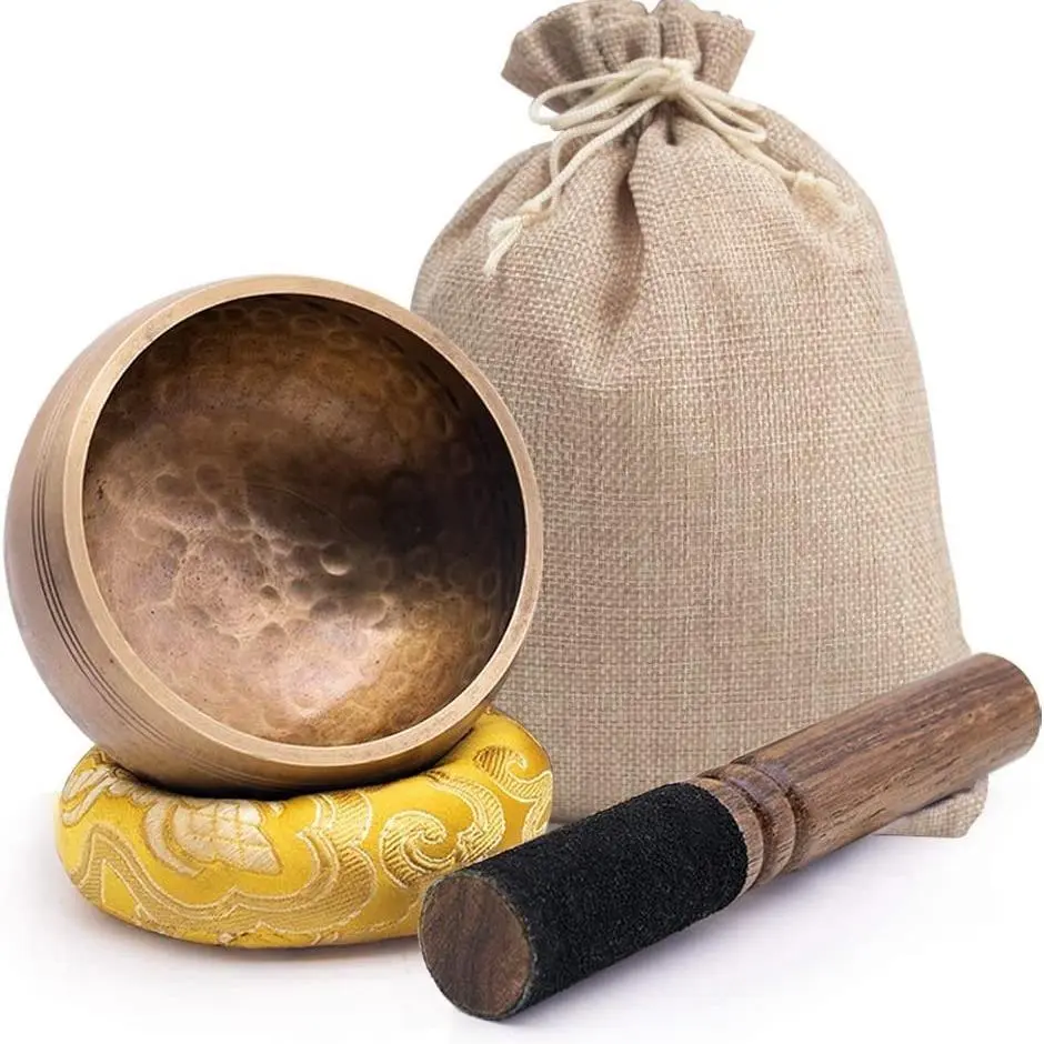 3pcs/set Handmade Meditation Sound Bowl, Yoga, Meditation, Positive Thinking & Stress Relief Instrument Bowl Set, Travel Yoga Supplies, Gift for Her, Men's Gift