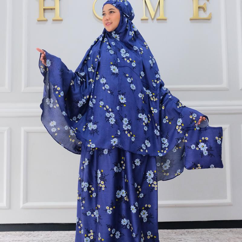 Product Introduction of Mukena Bali Dewasa Rayon Premium ANAMI all over atasan bawahan 2