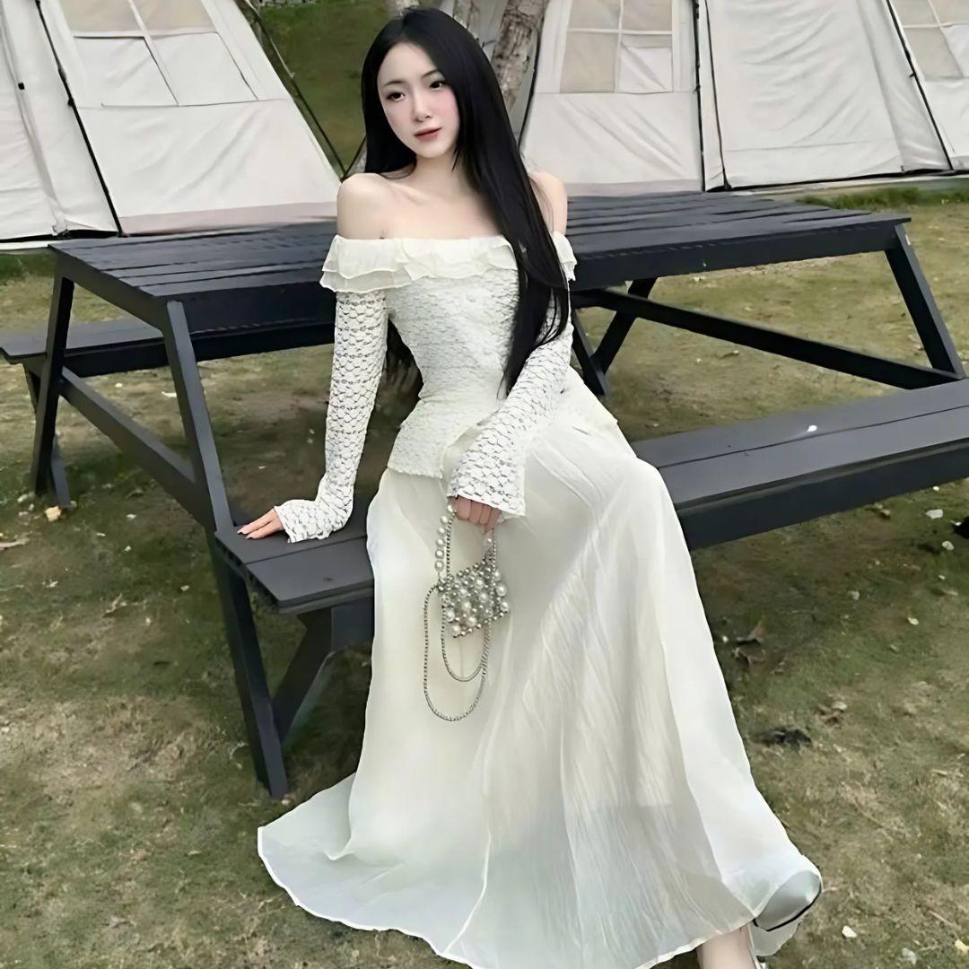 Áo ren trễ vai
