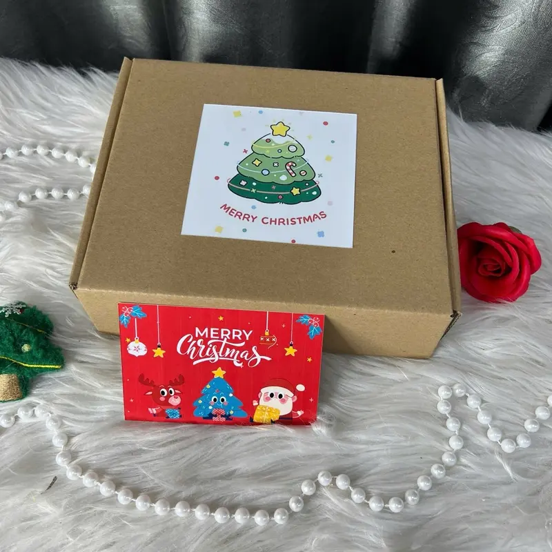 [ Sỉ 5 hộp] Hộp quà noel bản nhỏ làm quà tặng noel, quà tặng giáng sinh 2