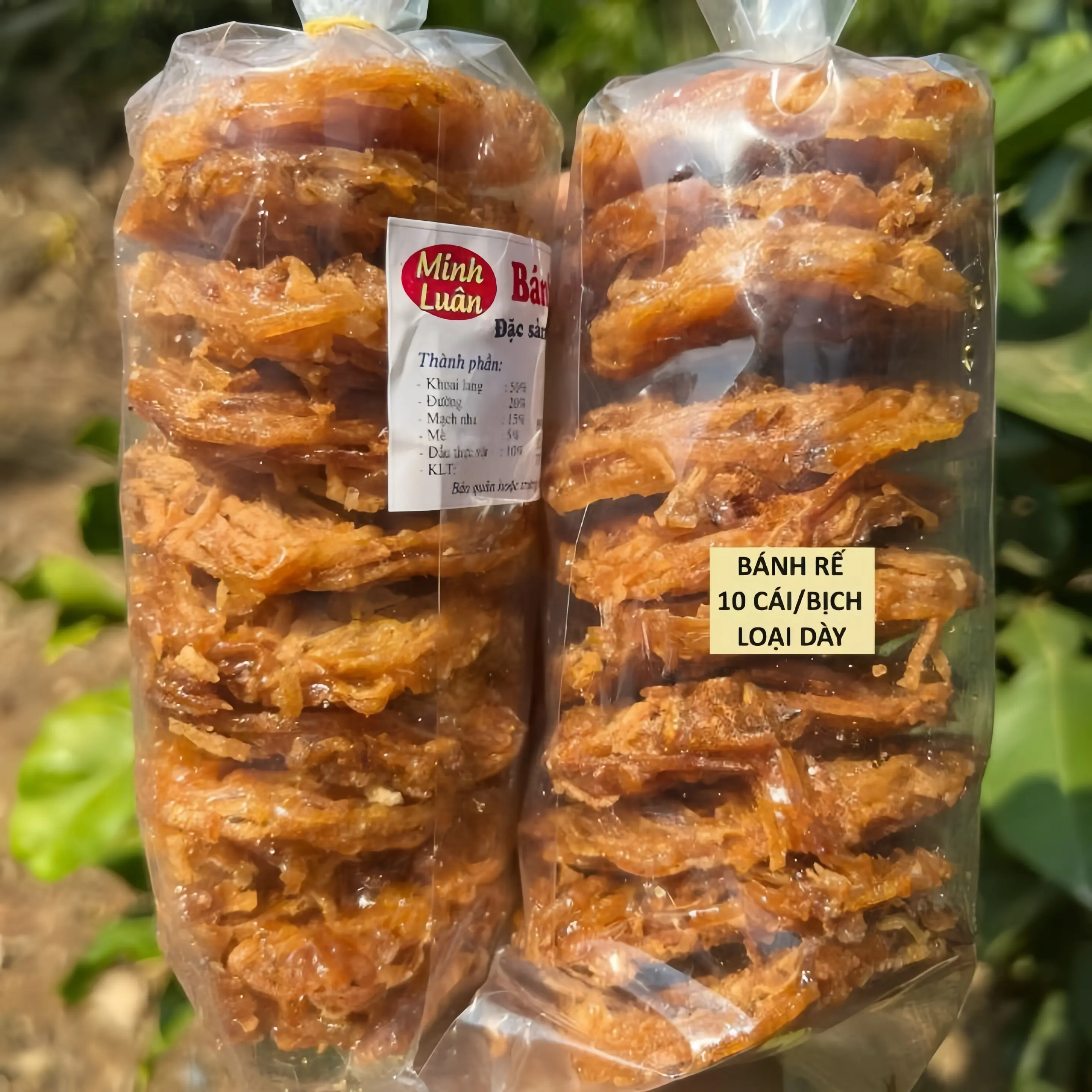 [Date Mới] 10 Cái/Bì Bánh Rế Dày Khuôn Size Nhỏ Giòn Rụm Đặc Sản Ngon Hết Ý - Loại 1