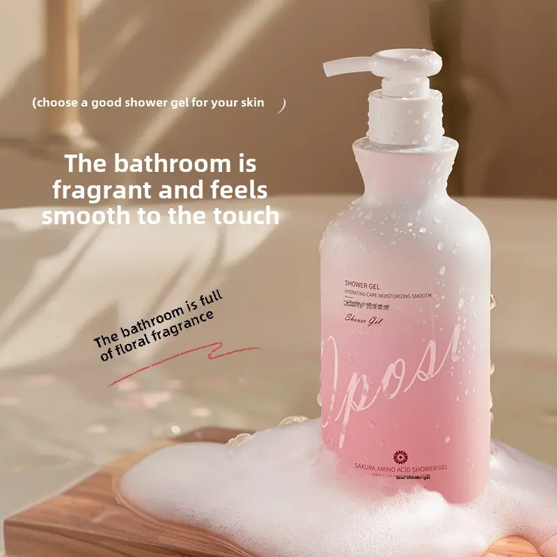 Oposi Sakura Fragrance Shower Gel Long-lasting Scent Moisturizing Nourishing Silky Smooth Fragrance Body Wash