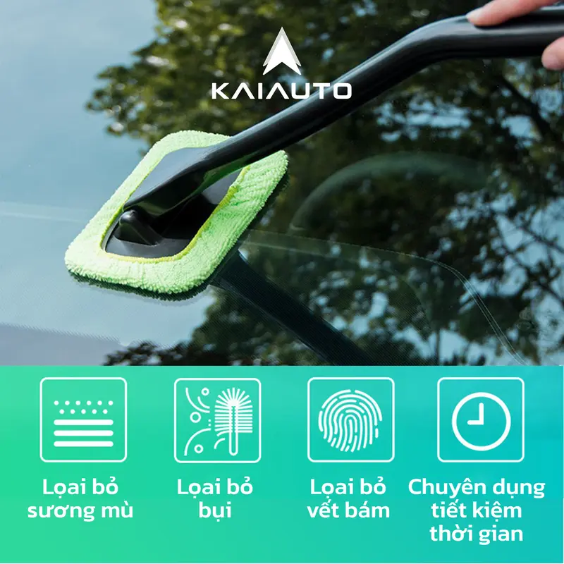 [GIÁ TỐT] Bàn chải lau kính đa năng xoay 180độ chuyên dụng tiện lợi cho ô tô - KaiAuto 2