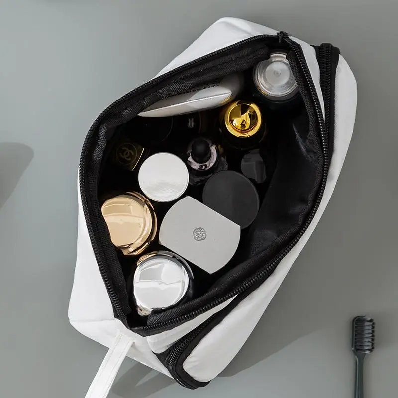 Double Layer Travel Toiletry Bag, 1 Count Large Capacity Cosmetic Storage Bag, Zipper Makeup Organizer Pouch, Versatile Storage Bag 0