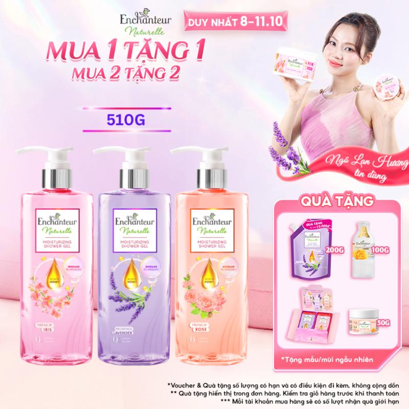 Sữa Tắm Dưỡng Body Thiên Nhiên Enchanteur Naturelle Hương Hoa 510g