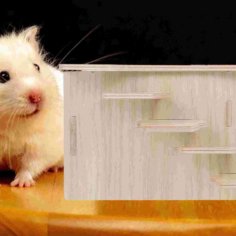 Product Introduction of Rabbit Hamster House Guinea Pig Decorate Wooden Mouse Habitat Travel Toys for Babies 16
