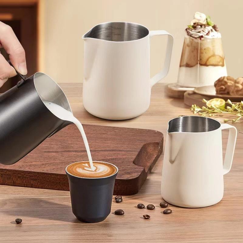 Product Introduction of Bình Tạo Bọt Sữa Cà Phê, Thép Không Gỉ Chất Lượng Cao, 350ml, Bình Tạo Bọt Sữa Cà Phê Chuyên Nghiệp Barista, Cân Chính Xác, Dụng Cụ Pha Cà Phê Espresso, Dụng Cụ Quán Cà Phê 16