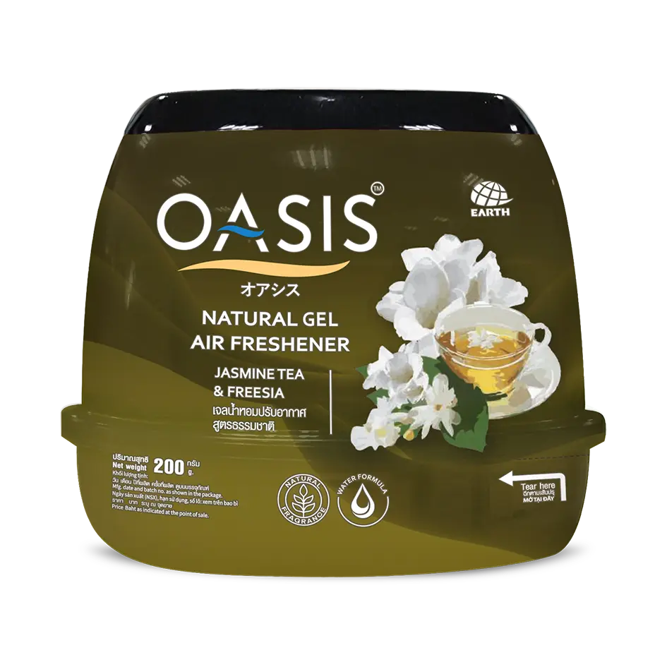 Sáp thơm OASIS Natural Lài & Lan Sáp phòng khử mùi chiết xuất Hương thơm thiên nhiên Oasis Natural Gel Jasmine & Freesia