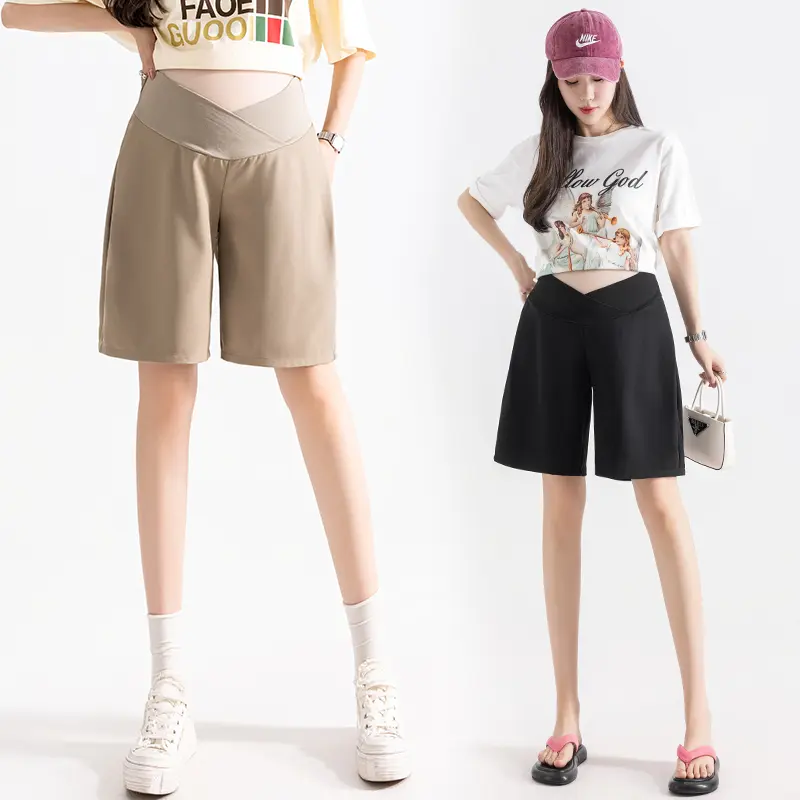 E69664# Pregnancy Pants Thin Trendy Fashion Mom Loose Belly Support Pants Summer New Arrival Casual Maternity Pants