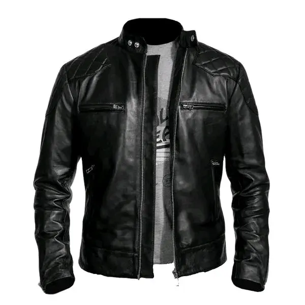 Jaket kulit pria hitam/coklat model terbaru bisa COD 0