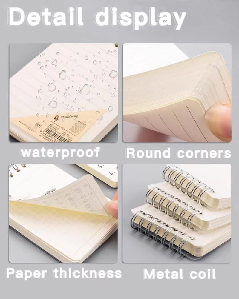 Product Introduction of A7 Pocket Notebook Portable Mini Student Notepad Pocket Coil Handy Word Book Homework Notebook Stationery infinity notebook 16