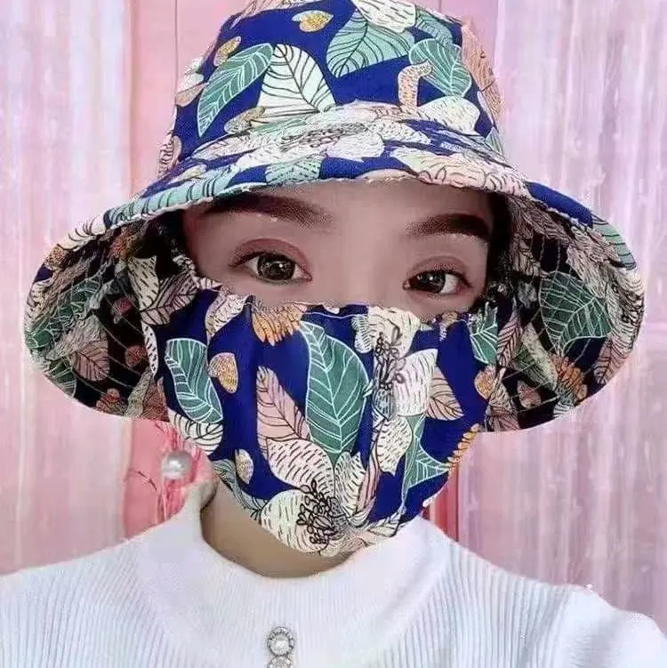 Mũ kèm khẩu trang chống nắng mềm mịn, thoáng mát 1