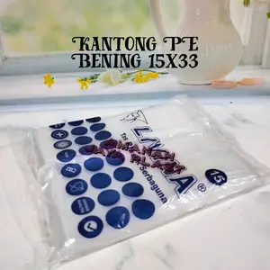 Kantong Plastik PE Bening 15x33 20x40cm 25x48cm / Kresek Bening 15 20 25