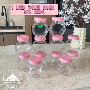 (Get 12pc) 1 Lusin Toples Bumbu Dapur size 200ml Toples Serbaguna Bahan Plastik (Get 12pc) 1 Lusin Toples Bumbu Dapur size 200ml Toples Serbaguna Bahan Plastik