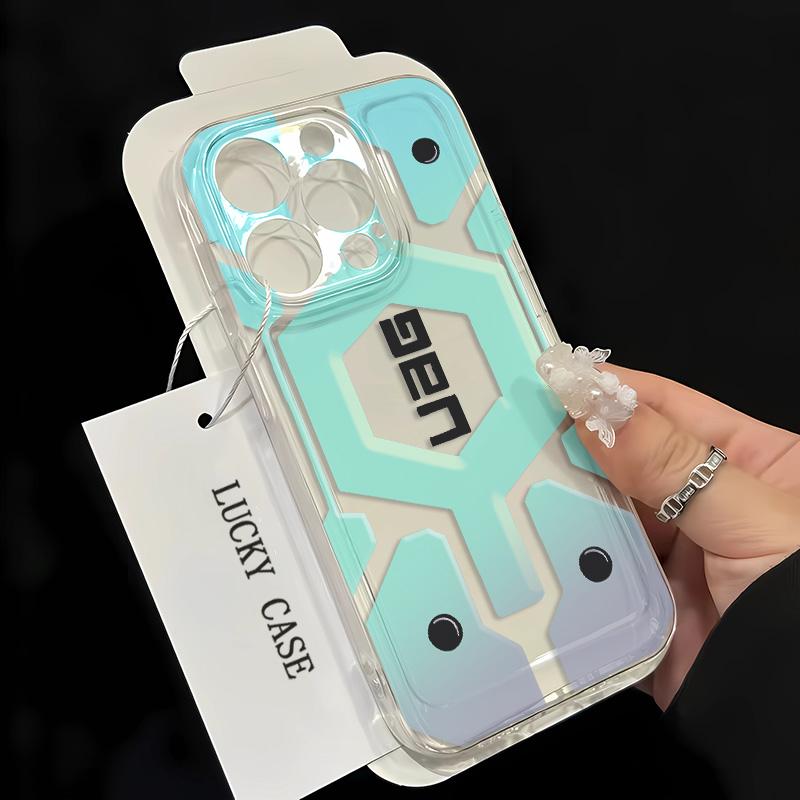 Ốp Lưng IPhone Họa Tiết Khối Màu Gradient Cơ Khí Hợp Xu hướng Thích Hợp Cho iPhone 16 / 15 / 14 / 13 / 12 / 11 Pro Max 7 / 8 Plus XSMAX X XR, ốp Mềm Cao Cấp, Chống Sốc Silicon 0