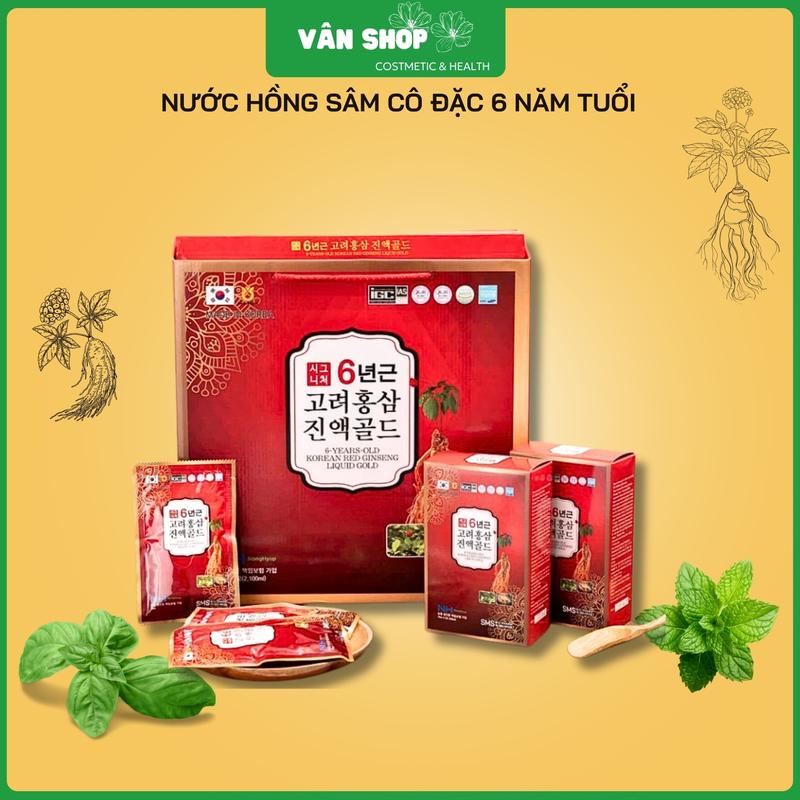   Hộp 60 gói  Nước Sâm Cô Đặc Nguyên Chất 6 Năm Tuổi Cao Cấp Hàn Quốc - Hỗ trợ tăng cường sức khỏe bổ sung năng lượng và cải thiện tuần hoàn 
