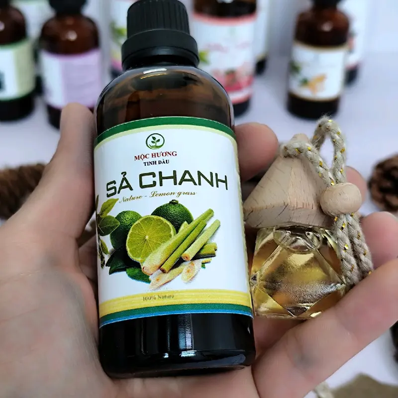 Tinh Dầu Sả Chanh Chai 100ml - Khử Mùi, Khử Khuẩn, Treo Xe, Xông Phòng Dầu Thơm Phòng 5