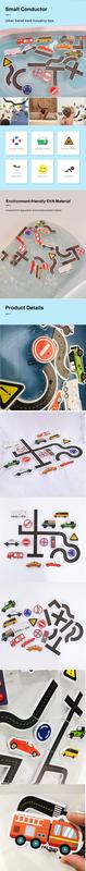 Product Introduction of 23 Pieces Bath Water Toy Sticky Wall City Traffic Car Road Rail Puzzle Vinyl 0-3Y 3-6Y 6-12Y 12+y 14+Y Bath Features 21