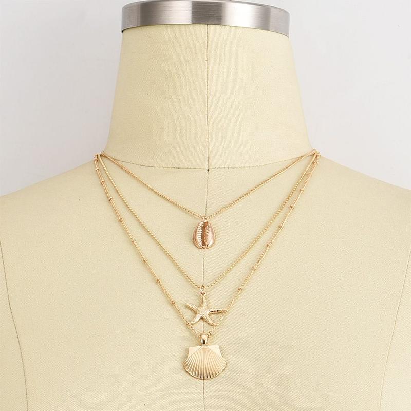 Product Introduction of Vòng Cổ Vỏ Sò, edous, Dành Cho Phụ Nữ, Vàng, Nhiều Lớp, Mặt Dây Chuyền Vỏ Sò Cowry Đi Biển, Phong Cách Bohemian, Tuyệt Vời Làm Quà Tặng 24
